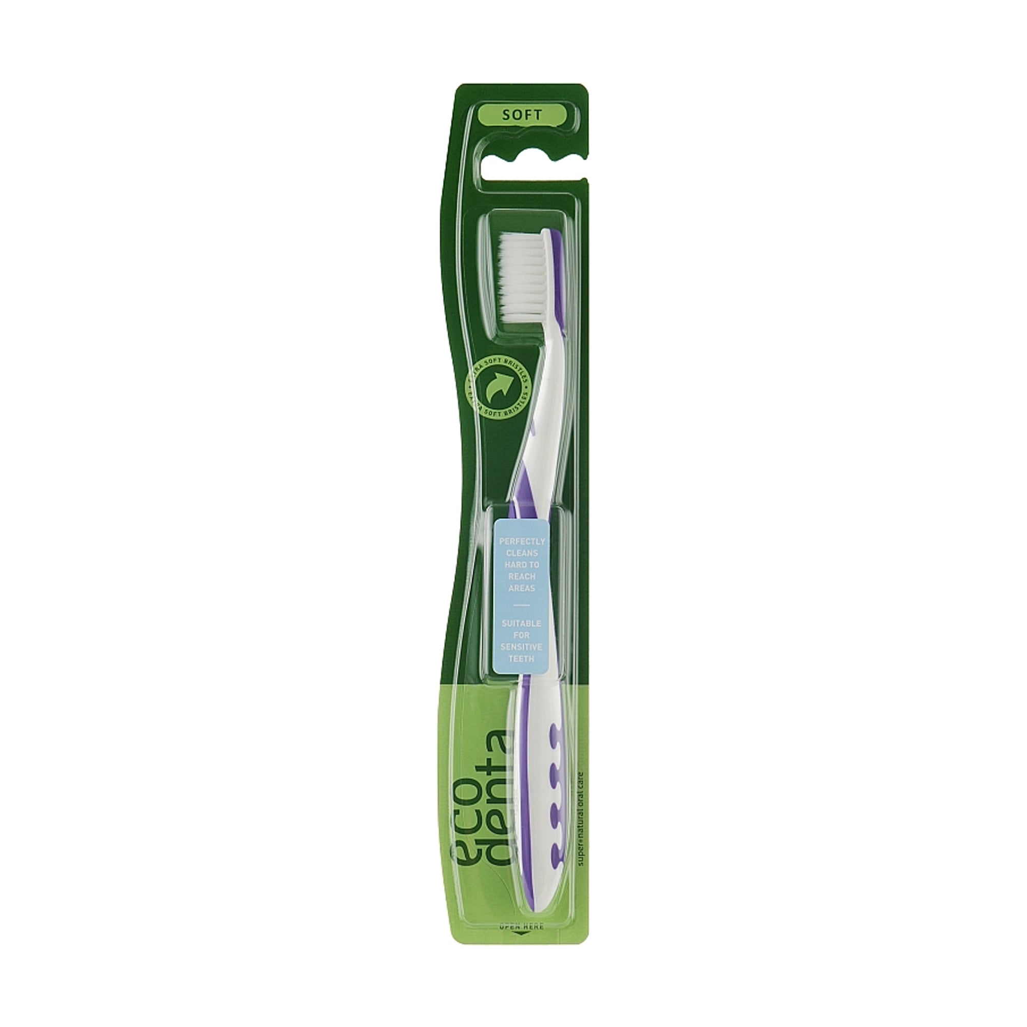 Зубна щітка Ecodenta Soft Suitable For Sensitive Teeth м'яка, фіолетова, 1 шт